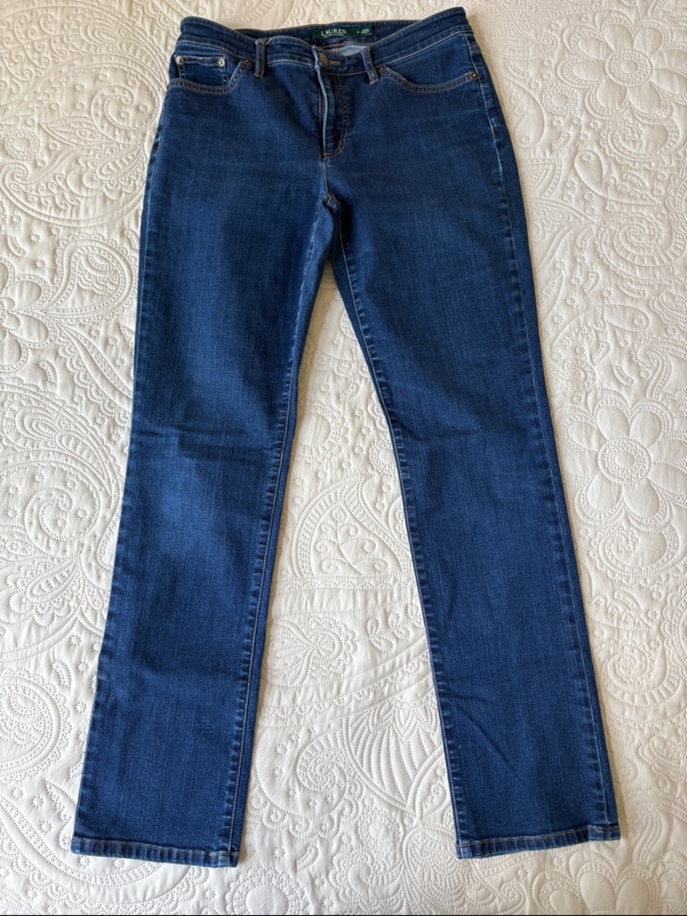 Lauren Ralph Lauren Deep Indigo Straight-Leg Jeans